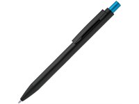 Ручка шариковая Chromatic, черная с голубым