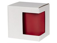 Коробка для кружки с окном Cupcase, белая
