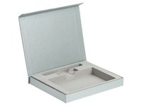 Коробка Memo Pad для блокнота, флешки и ручки, серебристая