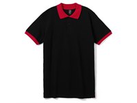 Рубашка поло Prince 190, черная с красным