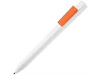 Ручка шариковая Swiper SQ, белая с оранжевым