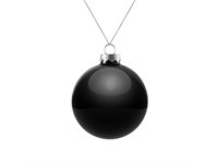 Елочный шар Finery Gloss, 8 см, глянцевый черный