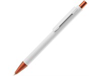 Ручка шариковая Chromatic White, белая с оранжевым