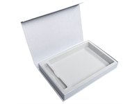 Коробка Silk с ложементом под ежедневник 15х21 см и ручку, серебристая