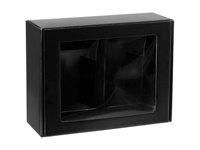 Коробка с окном Visible с ложементом под кружки, черная