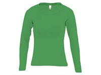 Футболка женская с длинным рукавом Majestic 150, ярко-зеленая