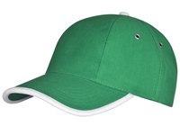 Бейсболка Unit Trendy, зеленая с белым