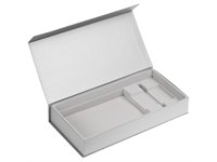 Коробка Planning с ложементом под набор с планингом, ежедневником и ручкой, серебристая