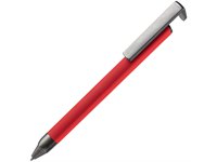 Ручка шариковая Standic с подставкой для телефона, красная