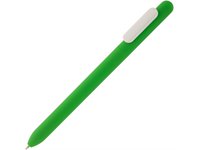Ручка шариковая Swiper Soft Touch, зеленая с белым